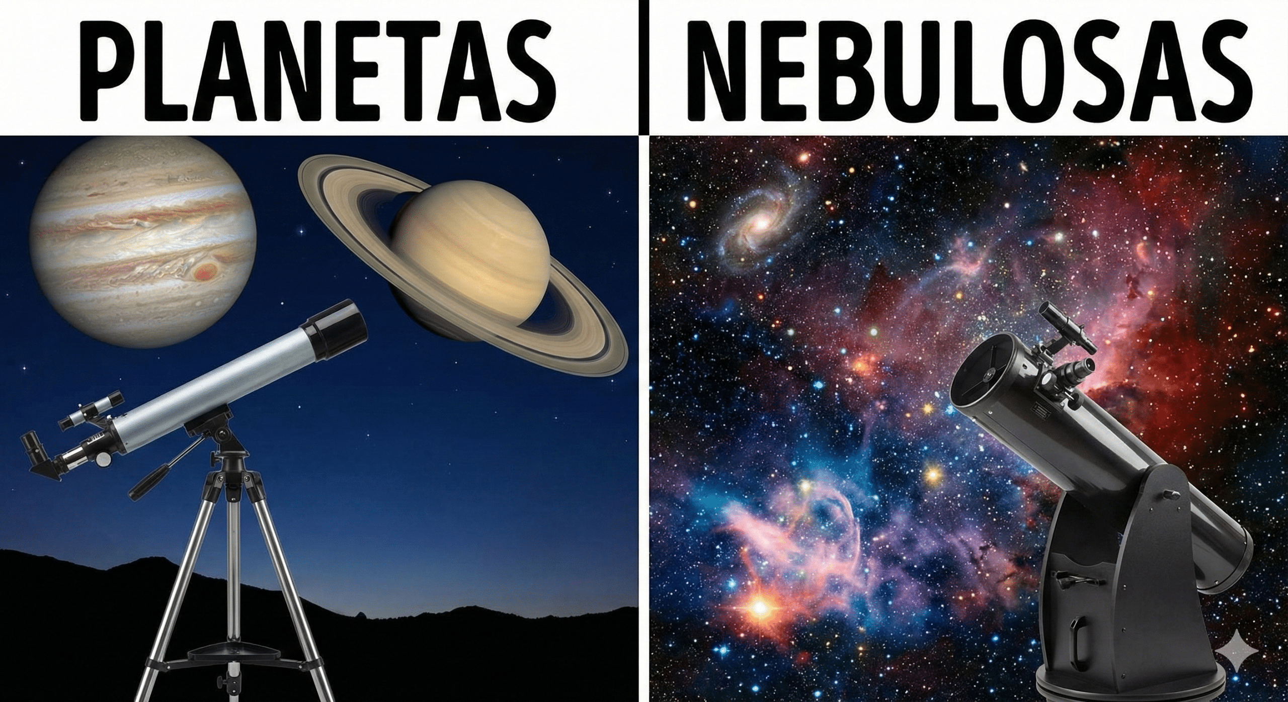 Telescopio Refractor vs Reflector: ¿Cuál elegir para ver Saturno y la Luna nítidamente?
