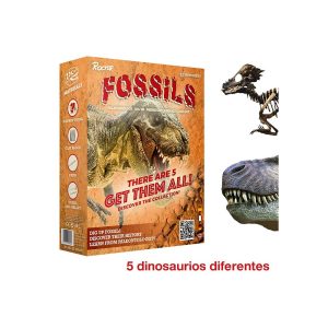 Juego fósil de dinosaurio para excavar como un verdadero paleontólogo. ¡Hay 5 modelos sorpresa diferentes!