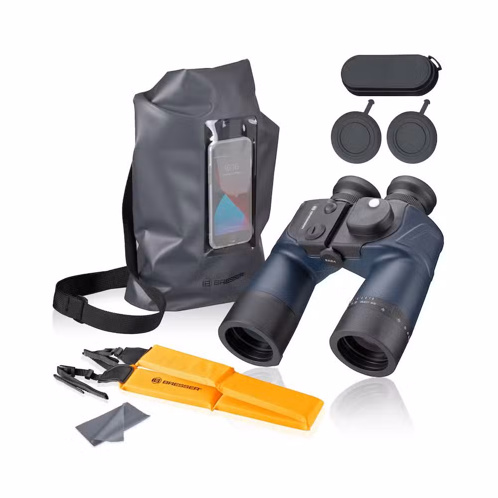 Prismáticos náuticos con brújula BRESSER 7x50 BinoSail