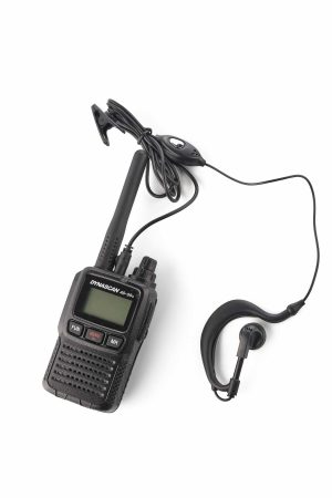 Pareja de Walkie Talkies PMR-446 tamaño compacto, Dynascan AD-09+ | con Microauriculares Incluidos | 8 Canales | VOX | En maletín de transporte