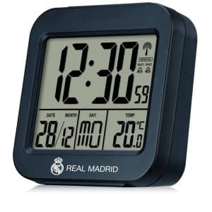 Estación meteorológica compacta Real Madrid, temperatura, hora y despertador