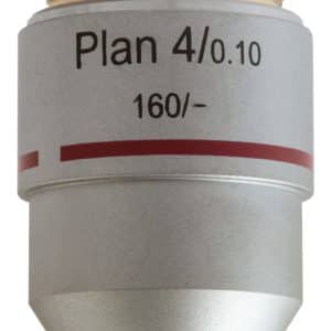 Objetivo plano acromático Levenhuk MED 4x
