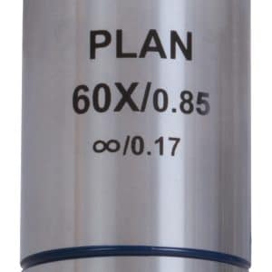 Objetivo plano acromático Levenhuk MED 60x corregido al infinito