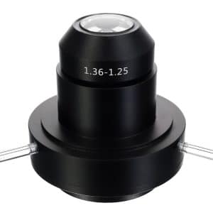 Condensador de campo oscuro Levenhuk MED (aceite, NA 1,36–1,25) para microscopios MED 30/35/40/45