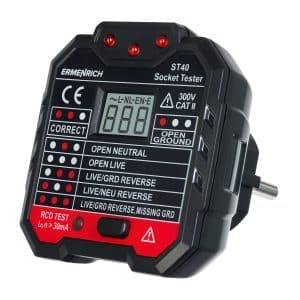 Comprobador de enchufes Ermenrich Zing ST40