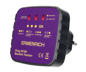 Comprobador de enchufes Ermenrich Zing ST30