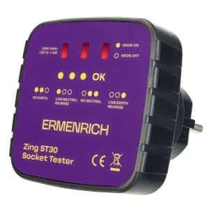 Comprobador de enchufes Ermenrich Zing ST30