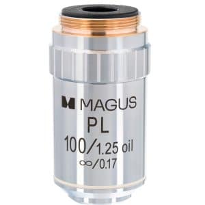 Objetivo plano corregido al infinito MAGUS MP100 OIL 100x/1,25 ∞/0,17