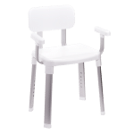 Taburete Weinberger para ducha y baño con respaldo y reposabrazos